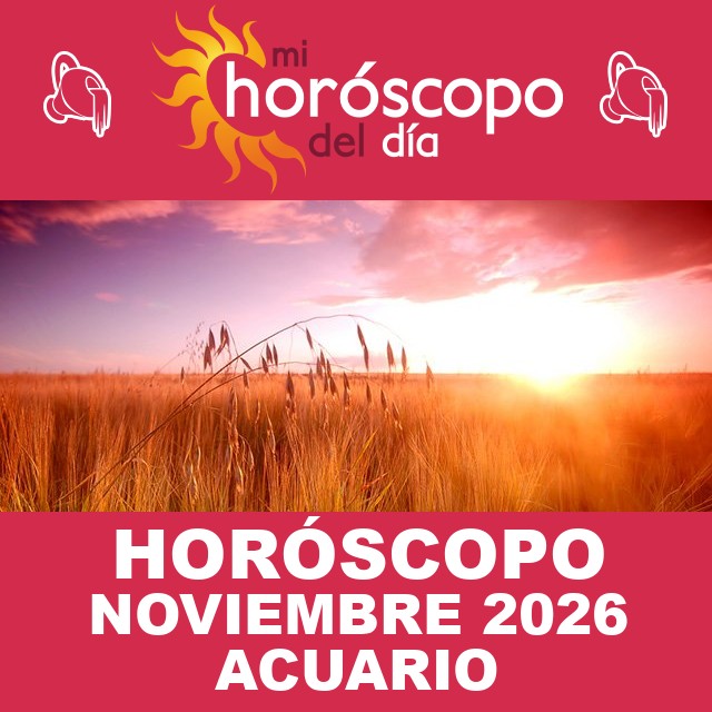 Acuario: Tu horóscopo para noviembre de 2026