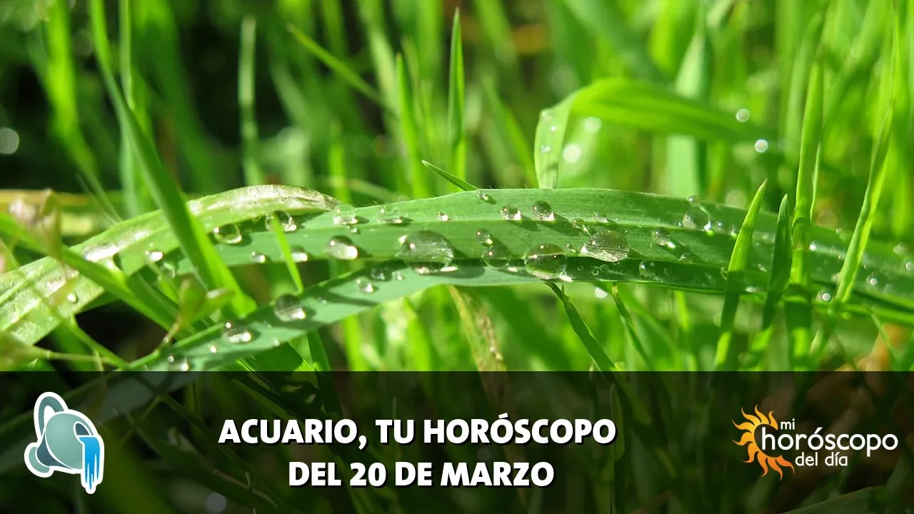 Horóscopo de Acuario del viernes 20 de marzo de 2026