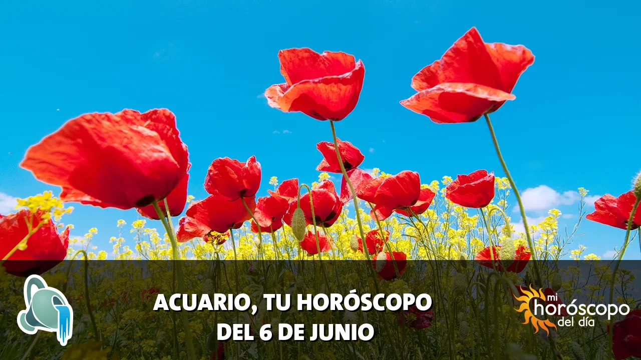 Horóscopo de Acuario del sábado 6 de junio de 2026
