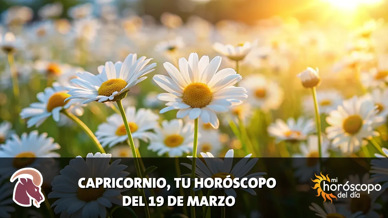 Horóscopo de Capricornio del jueves 19 de marzo de 2026