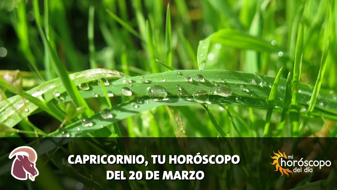 Horóscopo de Capricornio del viernes 20 de marzo de 2026
