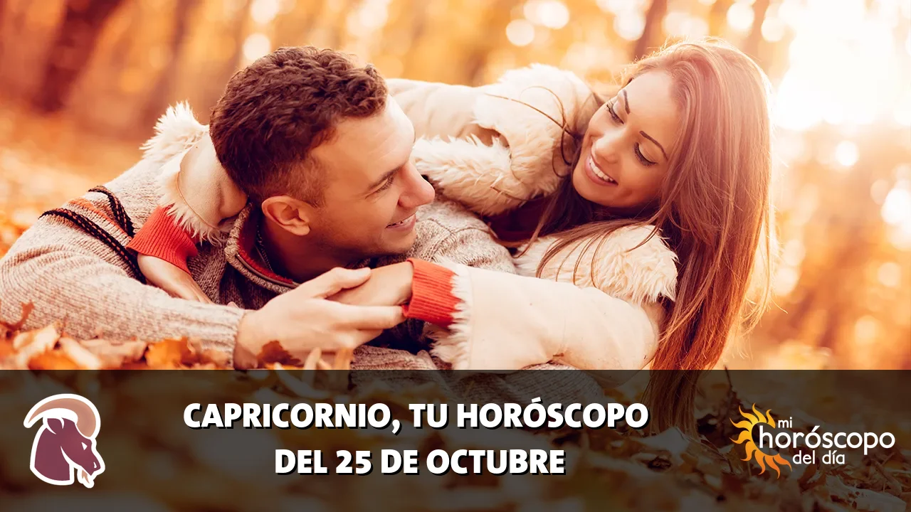Horóscopo de Capricornio del domingo 25 de octubre de 2026