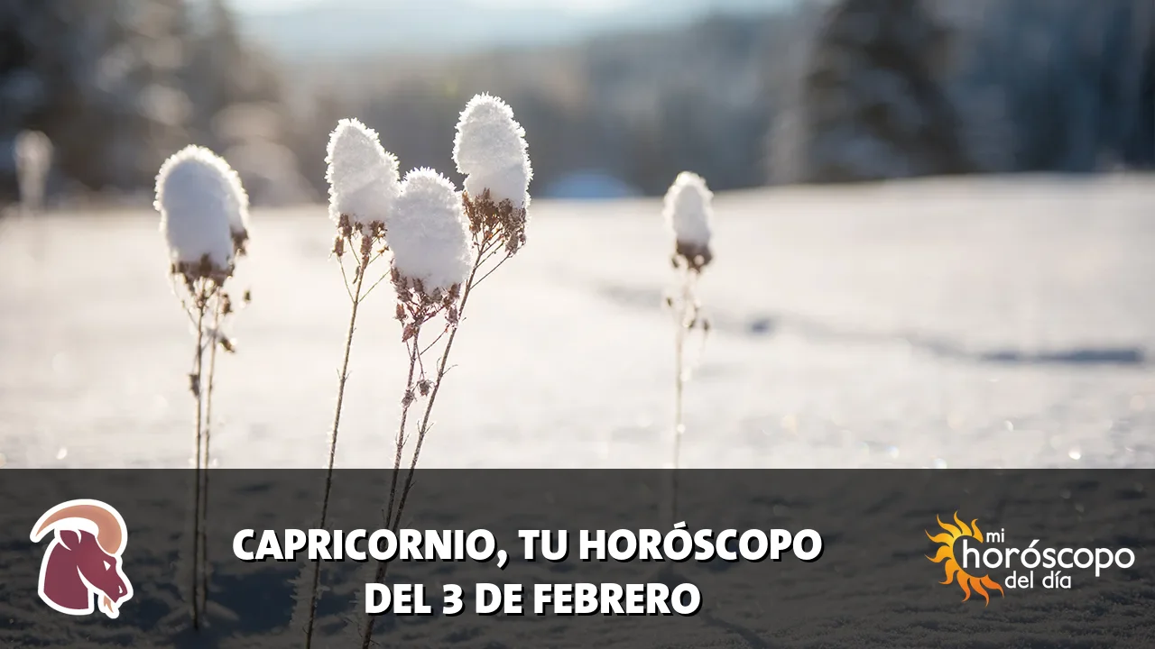 Horóscopo de Capricornio del martes 3 de febrero de 2026