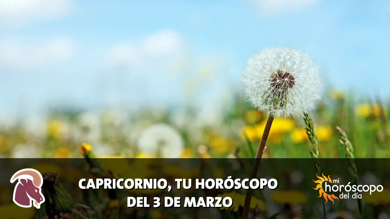 Horóscopo de Capricornio del martes 3 de marzo de 2026