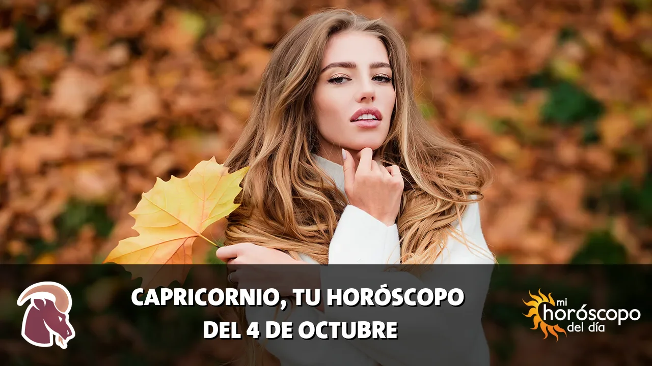 Horóscopo de Capricornio del domingo 4 de octubre de 2026