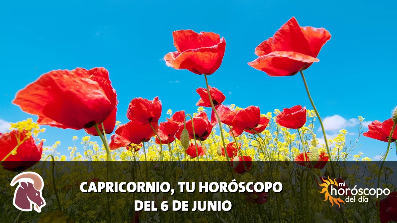 Horóscopo de Capricornio del sábado 6 de junio de 2026