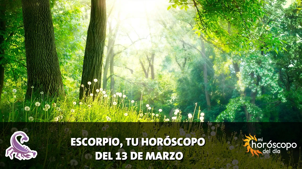 Horóscopo de Escorpio del viernes 13 de marzo de 2026