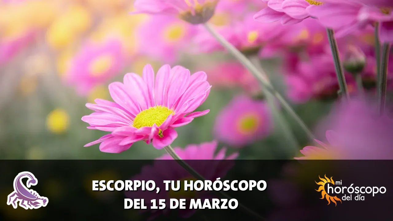 Horóscopo de Escorpio del domingo 15 de marzo de 2026
