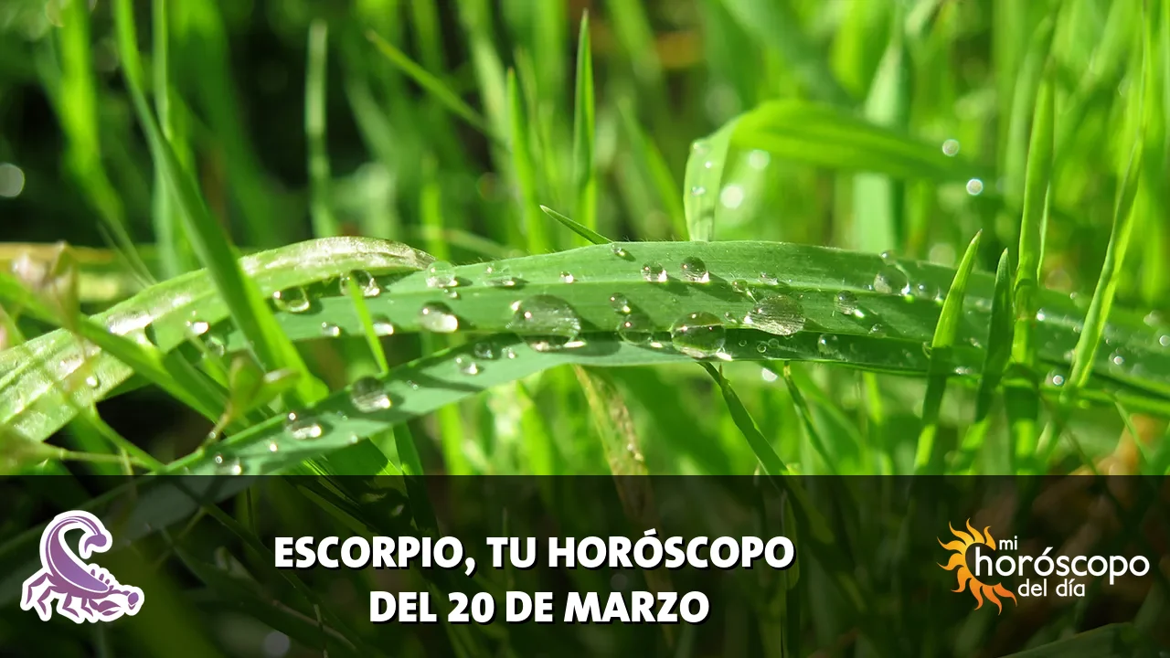 Horóscopo de Escorpio del viernes 20 de marzo de 2026