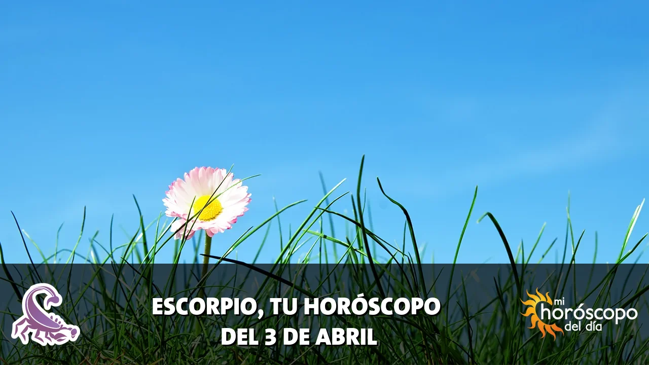 Horóscopo de Escorpio del viernes 3 de abril de 2026