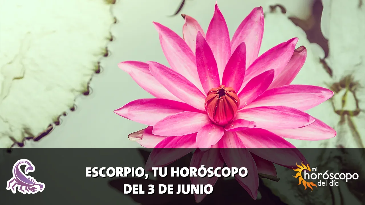 Horóscopo de Escorpio del miércoles 3 de junio de 2026