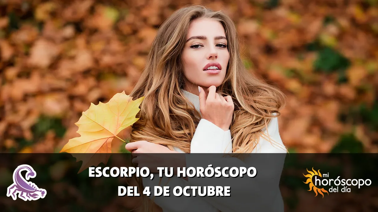 Horóscopo de Escorpio del domingo 4 de octubre de 2026