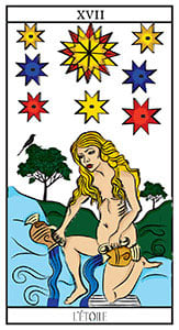 ¡Obtén gratis el significado que tiene la carta de la Estrella durante una tirada del tarot de Marsella!