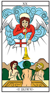 Descripción gratuita de la carta del juicio del Tarot de Marsella