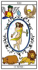 El Mundo en el Tarot de Marsella: su significado te lo ofrecemos aquí ¡Gratis!