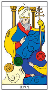 El Papa y el significado en el Tarot de Marsella